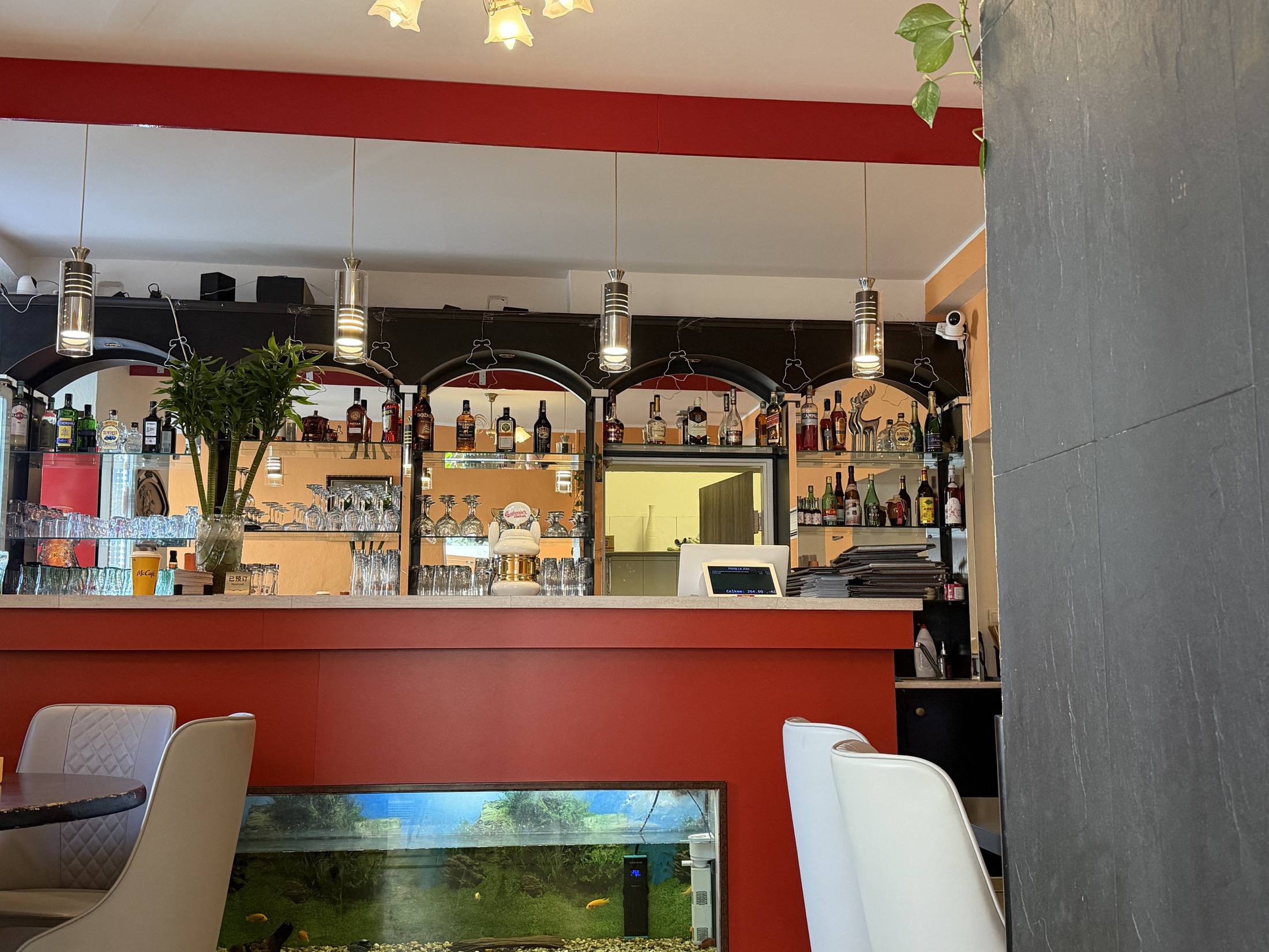 Interior bar area of Hong La Jiao restaurant