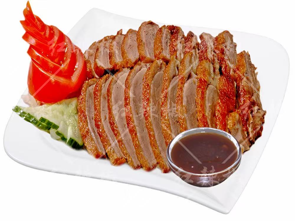 Crispy roasted duck sliced